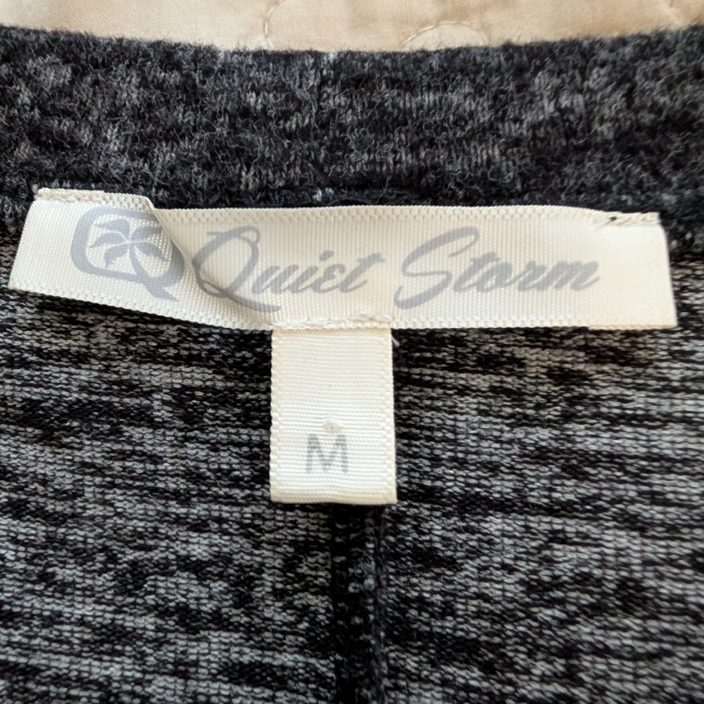 Quiet Storm Women's Gray Sweater with Pink Detail - Picture 3 of 3